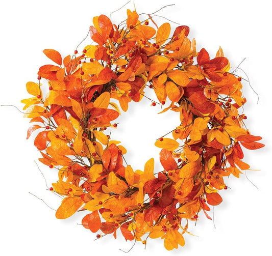 Petals Laurel & Bittersweet Faux Foliage Autumn Wreath